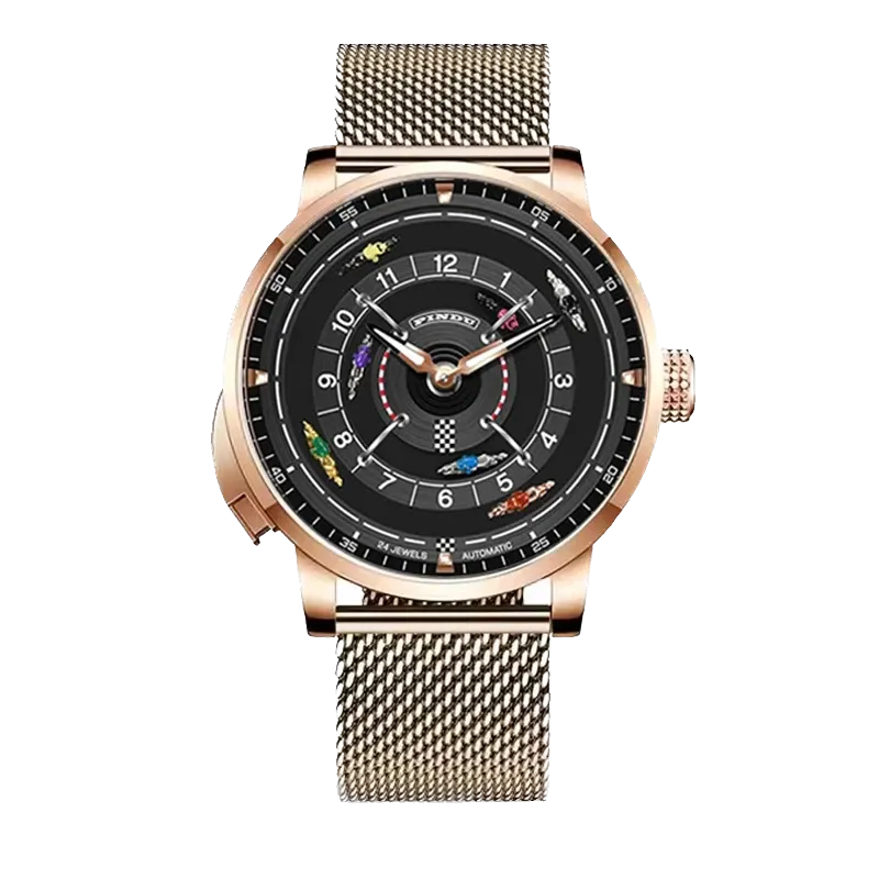PINDU Horse Racing Series Men Mechanical Watch NH35, Wheel Game 50M Waterproof-PrimeTimepiece