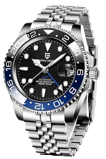 PAGANI DESIGN PD-1662 Luxury GMT Men Mechanical Wristwatch 100M Waterproof