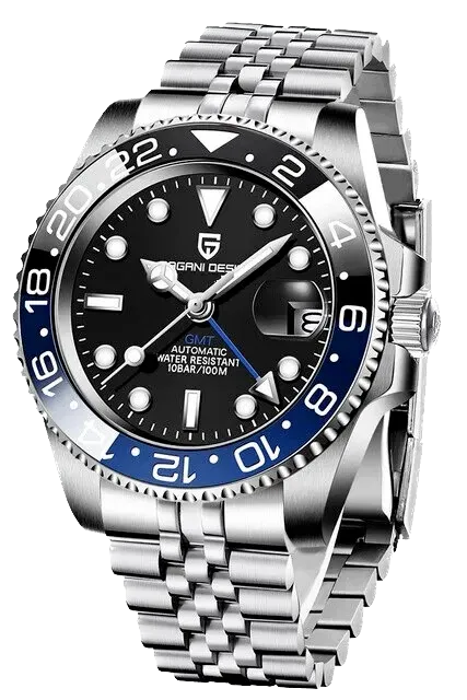 PAGANI DESIGN PD-1662 Luxury GMT Men Mechanical Wristwatch 100M Waterproof-PrimeTimepiece