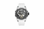MEGIR Men's Skeleton Dial Automatic Mechanical Waterproof Watch Silicone Strap-PrimeTimepiece