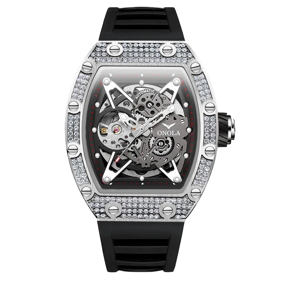 ONOLA Skeleton Luxury Men Mechanical Watch Hollow Out Fully Automatic Waterproof-PrimeTimepiece