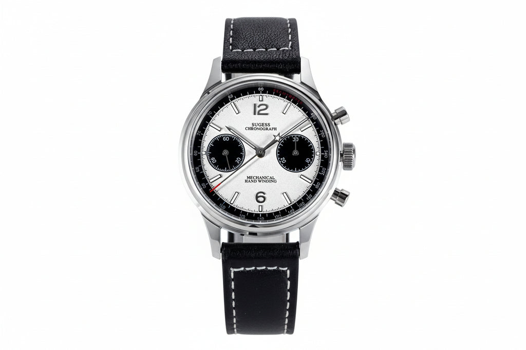 Sugess 1963 V3 Pilot Men Mechanical Chronograph Panda Watch Sapphire Waterproof-PrimeTimepiece