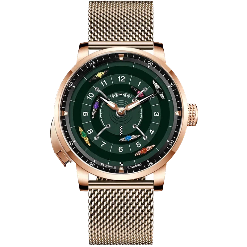 Pindu Horse Gambling Series Men Automatic Mechanical Watch, Racing Roulette