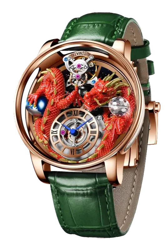 PINDU Celestial Body Series Artisanat Three Dimensional Dragon Men Watch-PrimeTimepiece