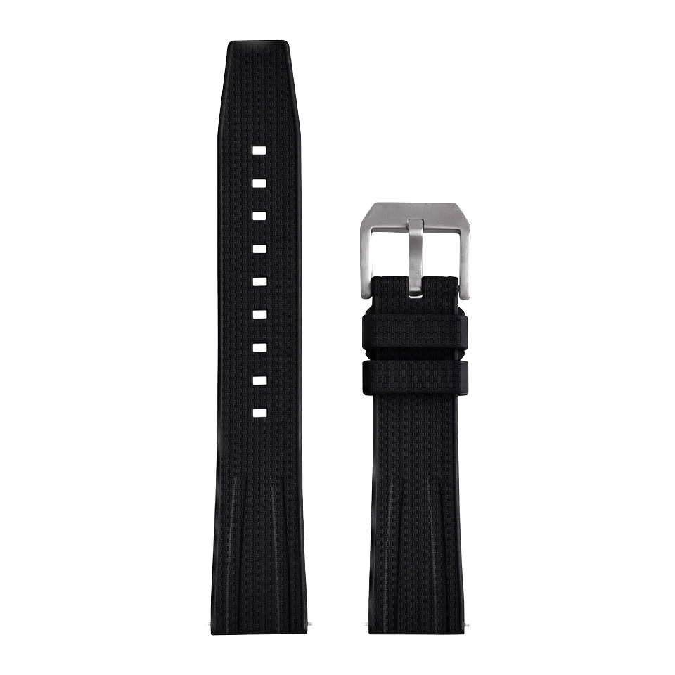 Rubber Strap 20mm 22mm Watch Band Fluororubber For Diving Watch