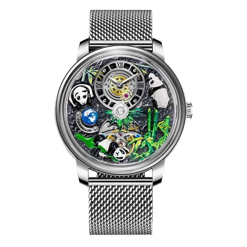 PINDU Panda Series Automatic Mechanical Watch Men Japan NH35 Movement Waterproof-PrimeTimepiece