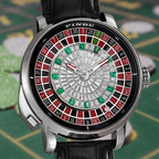 PINDU SILVER CASE Roulette Watches Entertainment Game Turntable NH35A Movement-PrimeTimepiece