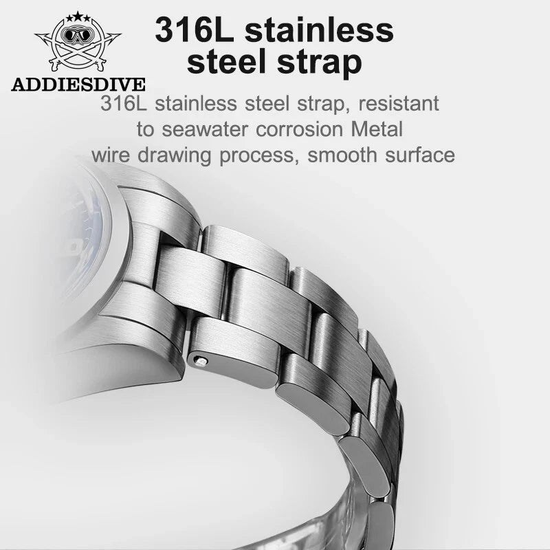 ADDIESDIVE AD2112 Mechanical Men's Watch, NH35 Movement Waterproof Watch