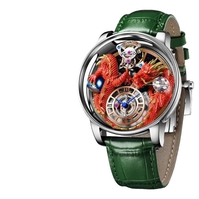 PINDU Celestial Body Series Artisanat Three Dimensional Dragon Men Watch-PrimeTimepiece