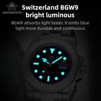 ADDIESDIVE MY-H3-C Men's Diver Watch Black