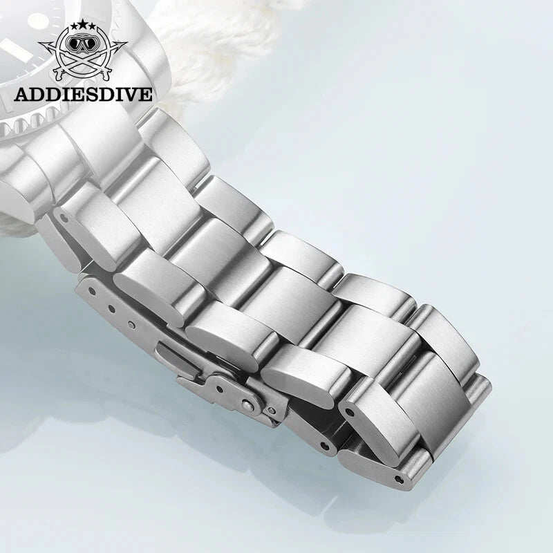 ADDIESDIVE MY-H3-C Men's Stainless Steel Watch 200m Diver BGW9 Quartz Watch
