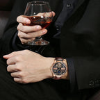 PINDU Men Mechanical Watch Godfather Classic Series 45.5MM, M2791B, Leather-PrimeTimepiece