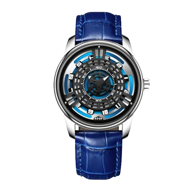 PINDU Dial Wheel Mechanical Men Watch Retro Precision Scale Seconds Ring-PrimeTimepiece