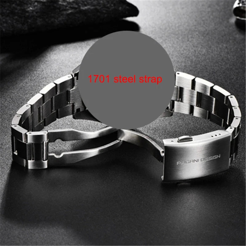 PAGANI DESIGN Luxury Original Strap for PD1701 Watches Stainless Steel 20mm