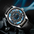 PINDU Dial Wheel Mechanical Men Watch Retro Precision Scale Seconds Ring-PrimeTimepiece