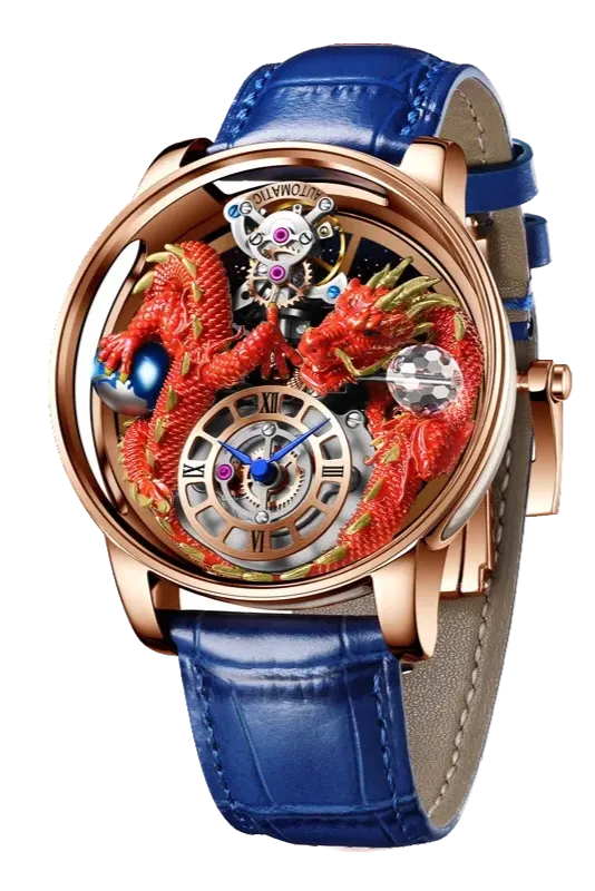 PINDU Celestial Body Series Artisanat Three Dimensional Dragon Men Watch-PrimeTimepiece