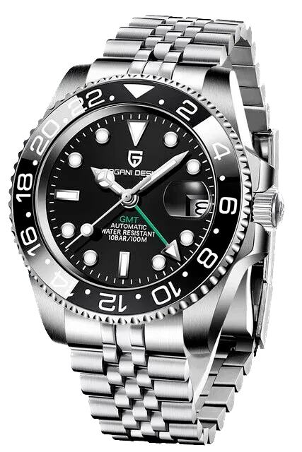 PAGANI DESIGN PD-1662 Luxury GMT Men Mechanical Wristwatch 100M Waterproof