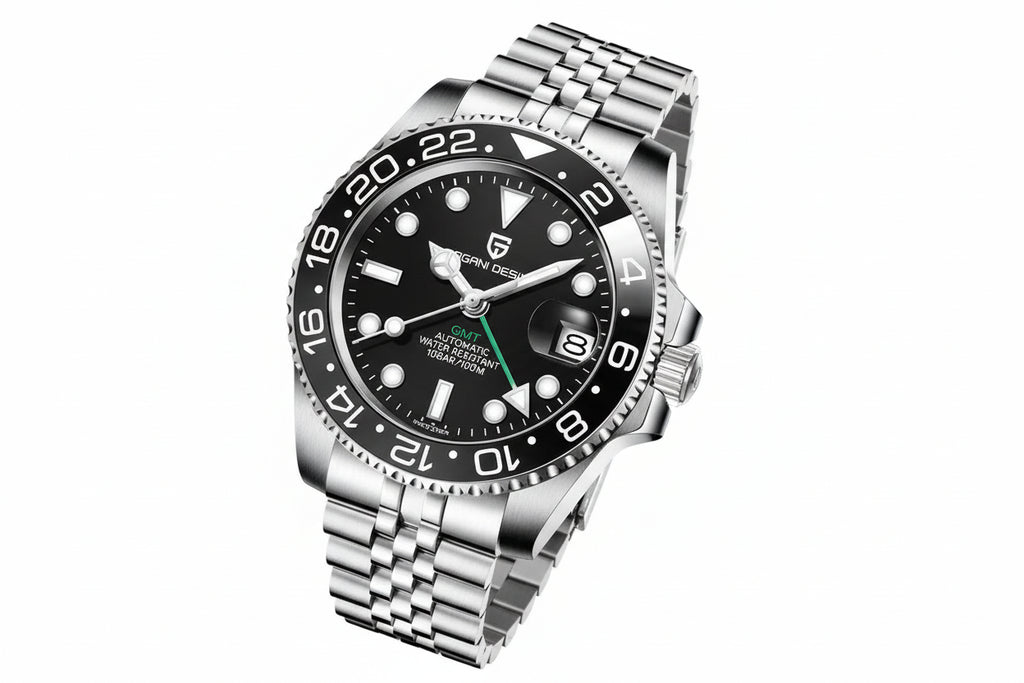 PAGANI DESIGN PD-1662 Luxury GMT Men Mechanical Wristwatch 100M Waterproof-PrimeTimepiece