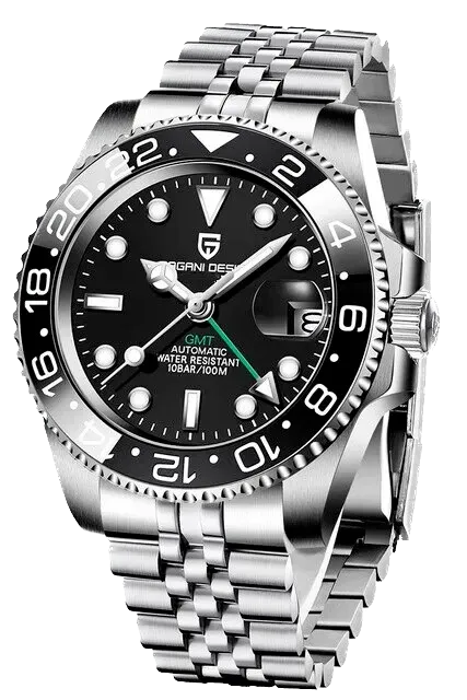 PAGANI DESIGN PD-1662 Luxury GMT Men Mechanical Wristwatch 100M Waterproof-PrimeTimepiece