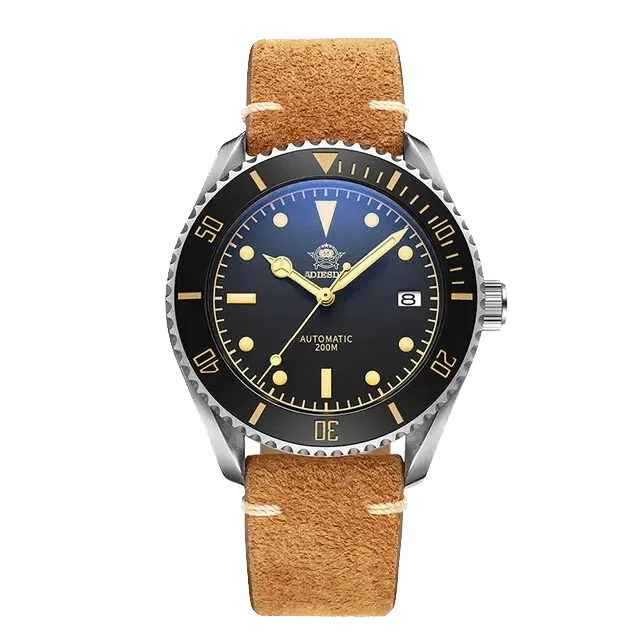ADDIESDIVE AD2101 Wrist Watch Waterproof Mechanical Leather & Metal-PrimeTimepiece