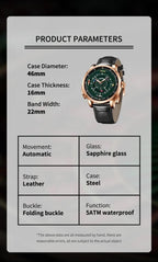 Pindu Horse Gambling Series Men Automatic Mechanical Watch, Racing Roulette-PrimeTimepiece