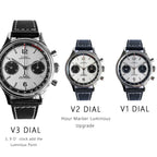 Sugess 1963 V3 Pilot Men Mechanical Chronograph Panda Watch Sapphire Waterproof-PrimeTimepiece
