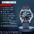 PAGANI DESIGN PD-1736 Men Diver Skeleton Mechanical Watch 200M Waterproof-PrimeTimepiece