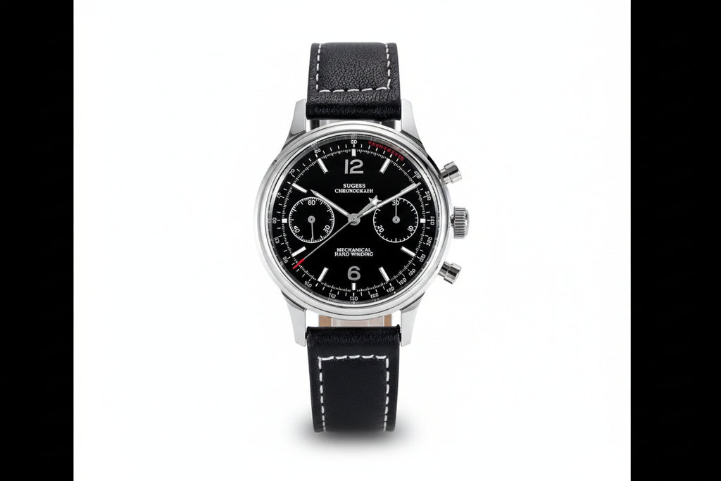 Sugess 1963 V3 Pilot Men Mechanical Chronograph Panda Watch Sapphire Waterproof-PrimeTimepiece