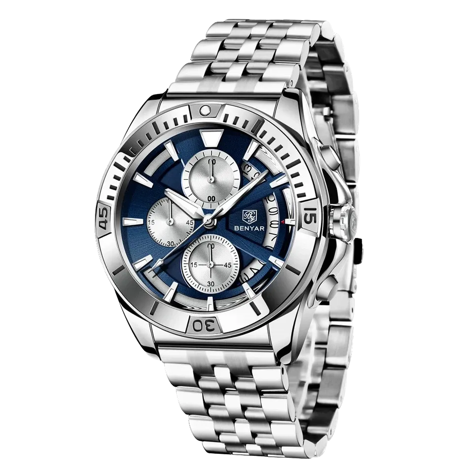BENYAR BY-5180 Men's Watches Quartz Sports Chronograph Watch Waterproof Luminous-PrimeTimepiece
