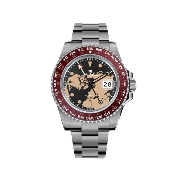 Watch with a detailed face on a white background
