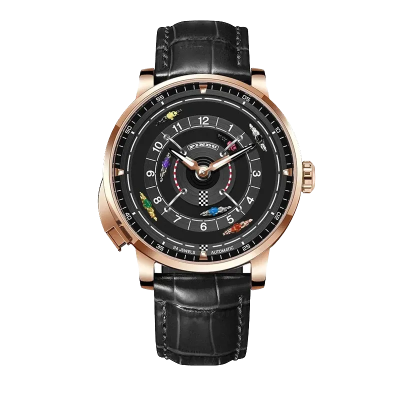 PINDU Horse Racing Series Men Mechanical Watch NH35, Wheel Game 50M Waterproof-PrimeTimepiece