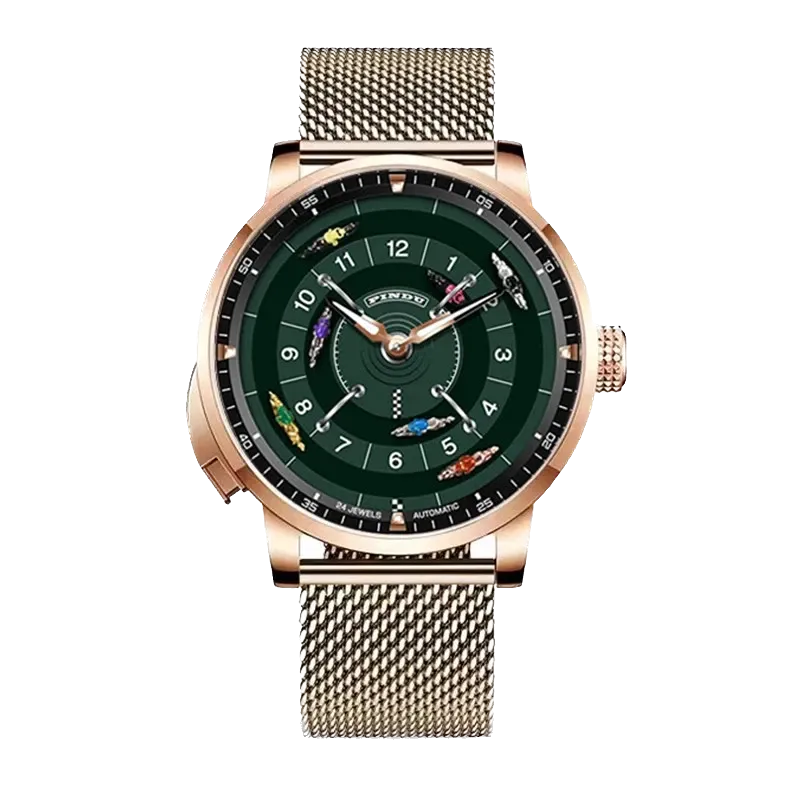 PINDU Horse Racing Series Men Mechanical Watch NH35, Wheel Game 50M Waterproof-PrimeTimepiece