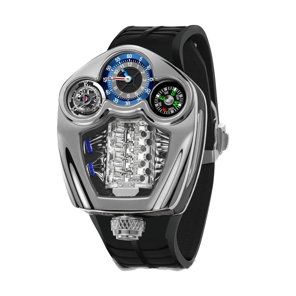 PINDU Engine Series Quartz Watch MenCompass Waterproof Swiss Quartz 762 Movement-PrimeTimepiece