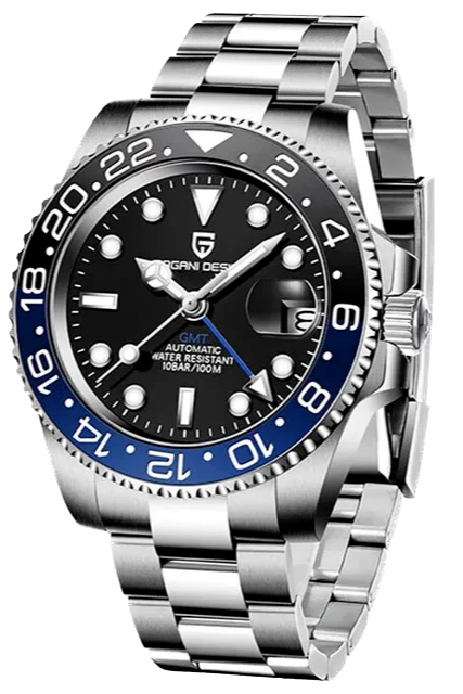 PAGANI DESIGN PD-1662 Luxury GMT Men Mechanical Wristwatch 100M Waterproof