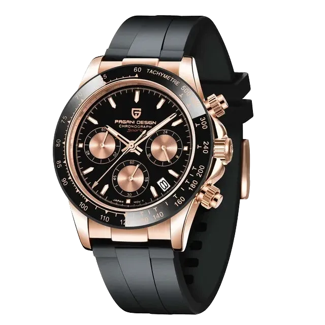 PAGANI DESIGN PD-1664, Rubber Strap, DAYTONA Chronograph Quartz Men Watch Waterproof-PrimeTimepiece