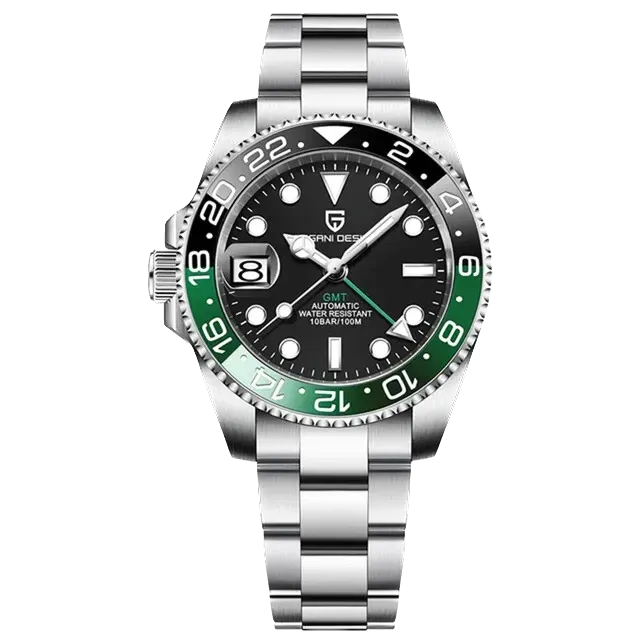 PAGANI DESIGN PD-1662 Luxury GMT Men Mechanical Wristwatch 100M Waterproof-PrimeTimepiece