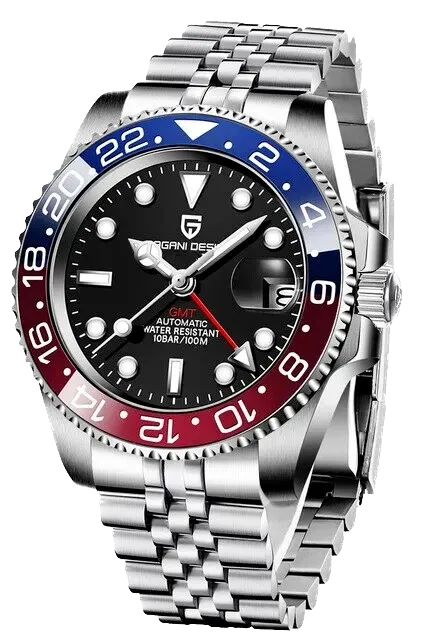 PAGANI DESIGN PD-1662 Luxury GMT Men Mechanical Wristwatch 100M Waterproof-PrimeTimepiece