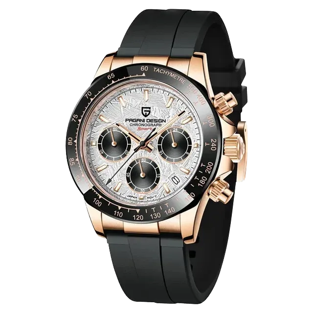 PAGANI DESIGN PD-1664, Rubber Strap, DAYTONA Chronograph Quartz Men Watch Waterproof-PrimeTimepiece