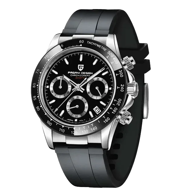 PAGANI DESIGN PD-1664, Rubber Strap, DAYTONA Chronograph Quartz Men Watch Waterproof-PrimeTimepiece