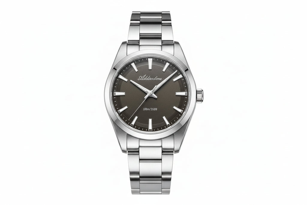 ADDIESDIVE AD2066 36MM Bubble Mirror Glass Men's Watch Black Grey