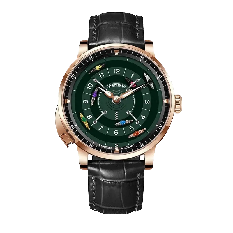 PINDU Horse Racing Series Men Mechanical Watch NH35, Wheel Game 50M Waterproof-PrimeTimepiece