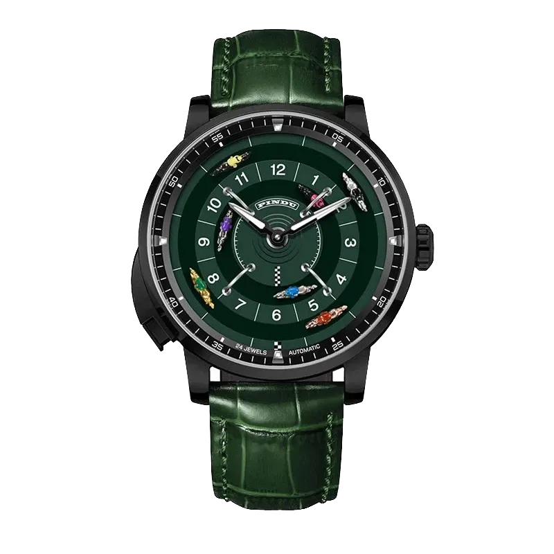 PINDU Horse Racing Series Men Mechanical Watch NH35, Wheel Game 50M Waterproof-PrimeTimepiece