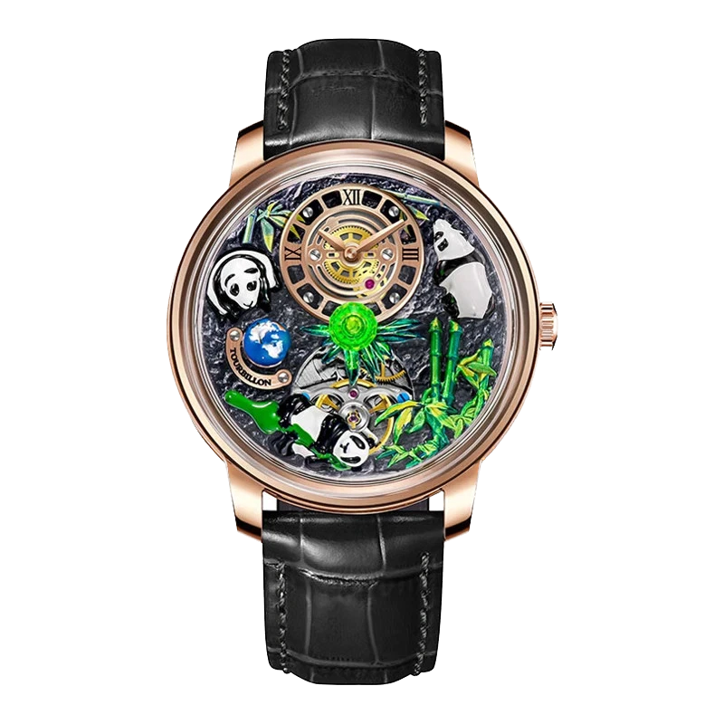 PINDU Panda Series Automatic Mechanical Watch Men Japan NH35 Movement Waterproof