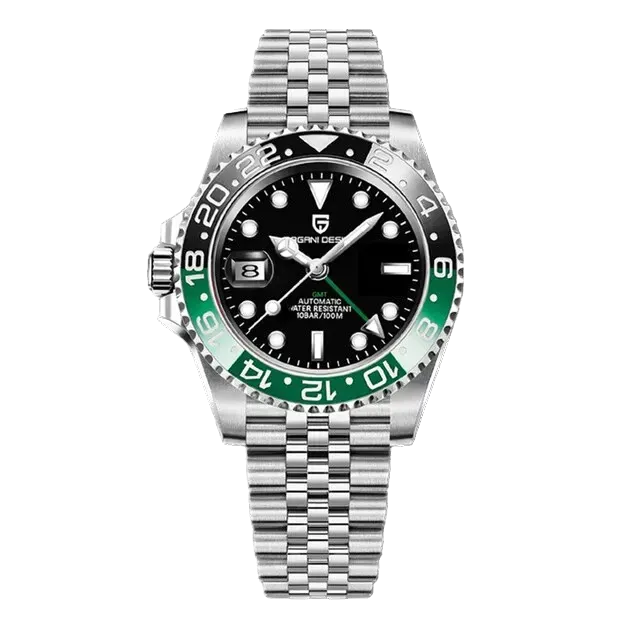 PAGANI DESIGN PD-1662 Luxury GMT Men Mechanical Wristwatch 100M Waterproof-PrimeTimepiece