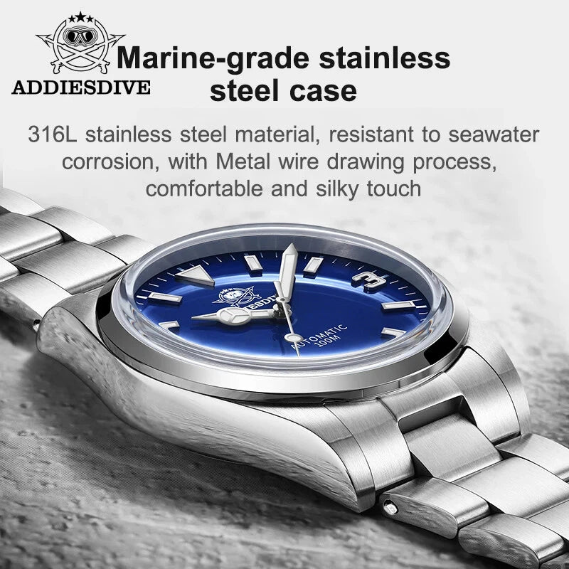 ADDIESDIVE AD2112 Mechanical Men's Watch, NH35 Movement Waterproof Watch
