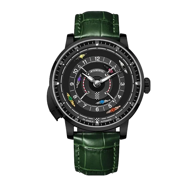 PINDU Horse Racing Series Men Mechanical Watch NH35, Wheel Game 50M Waterproof-PrimeTimepiece