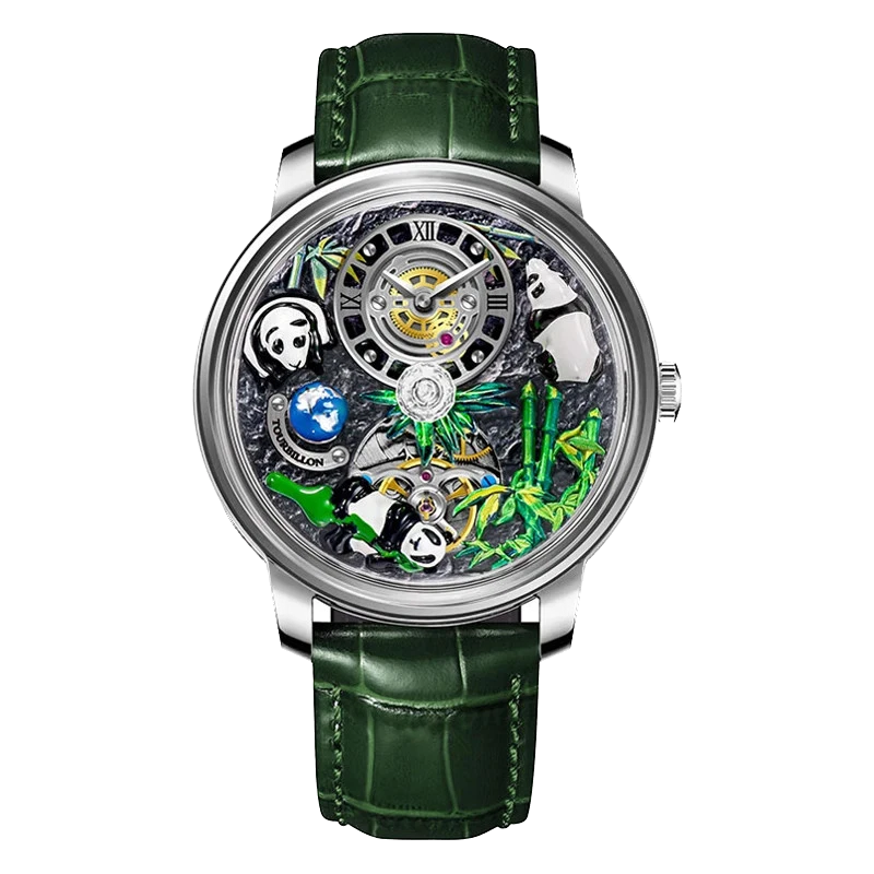 PINDU Panda Series Automatic Mechanical Watch Men Japan NH35 Movement Waterproof