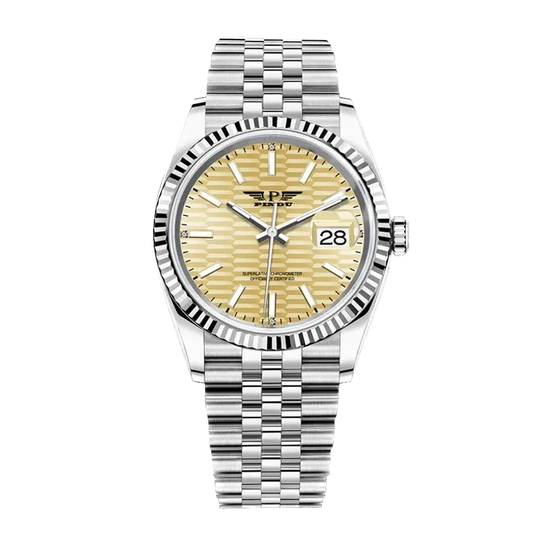 PINDU Mens Mechanical Automatic Watch AR Sapphire Glass Calendar Wrist Watch-PrimeTimepiece