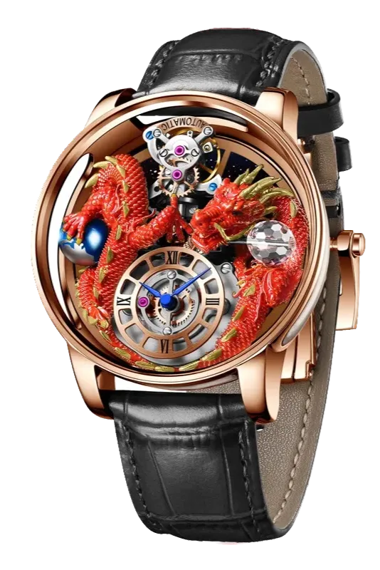 PINDU Celestial Body Series Artisanat Three Dimensional Dragon Men Watch-PrimeTimepiece