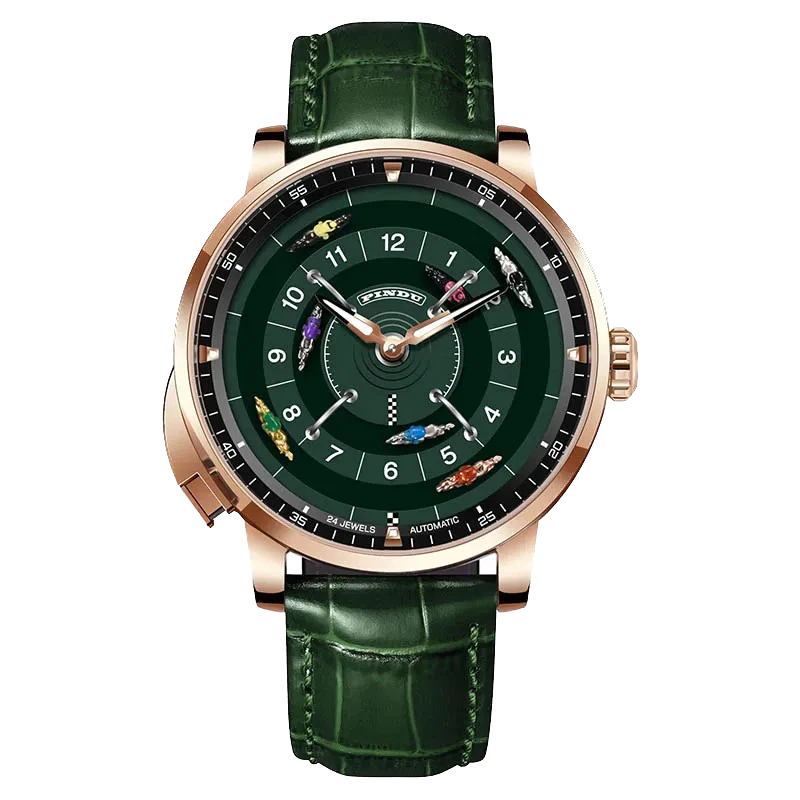 Pindu Horse Gambling Series Men Automatic Mechanical Watch, Racing Roulette